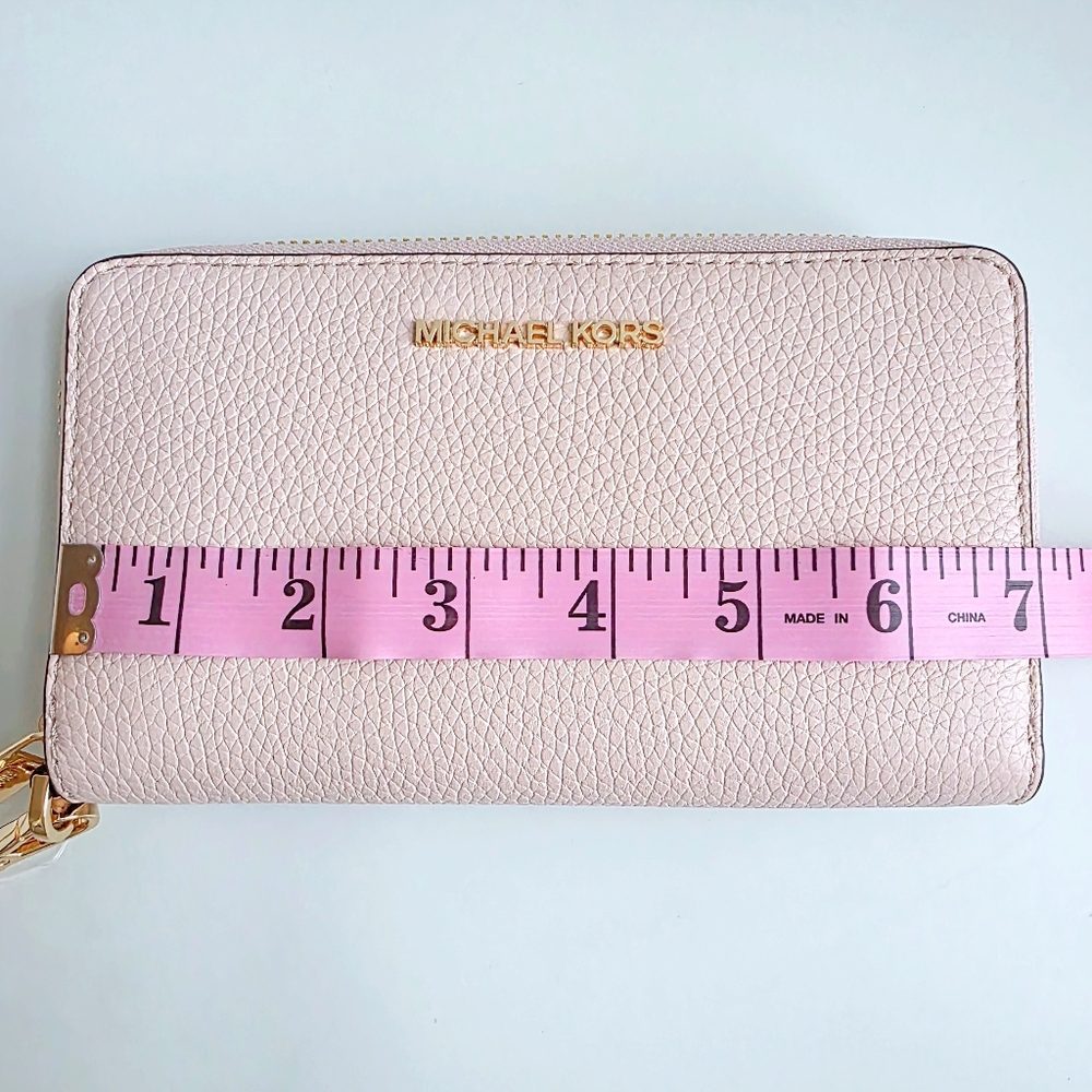 NWT Michael Kors Pink Leather Zip Wallet - Picture 6 of 7